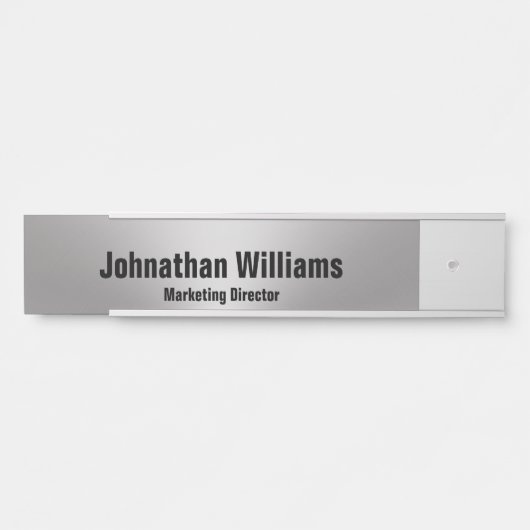 ブラッモダンシュ仕上げメタルルック名プロフェッショナルタイトル サインプレート (正面)