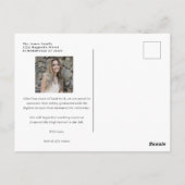 ブラッモダンシュ済大学院キャップ写真卒業後 ポストカード (裏面)