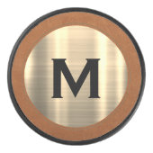 ブラッモダンシュ金ゴールドラグジュアリーモノグラム アイスホッケーパック (正面)