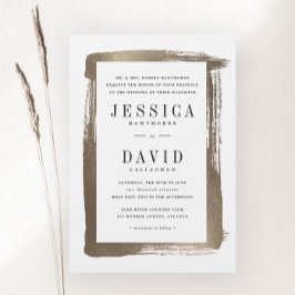 ブラッモダンシュ金ゴールド結婚ズ 招待状