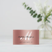 ブラッモダンシュ金属バラ金ゴールドサロンメイクアップ 名刺 (スタンド正面)