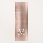 ブラッモダンシュ金属バラ金ゴールドモノグラムスクリプト ヨガマット (正面)