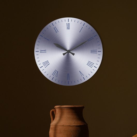 ブラッモダンシュ金属ローマ数字 ラージ壁時計