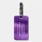 ブラッモダンシュ金属紫モノグラム ラゲッジタグ (裏面縦)