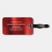 ブラッモダンシュ金属赤モノグラム ラゲッジタグ (裏面横)