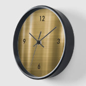 ブラッモダンシュ金属金ゴールドブラック 壁時計 (傾斜)