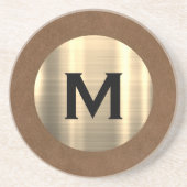 ブラッモダンシュ金属金ゴールドモノグラム コースター (正面)
