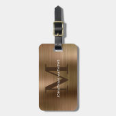 ブラッモダンシュ金属金ゴールドモノグラム ラゲッジタグ (正面縦)