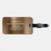 ブラッモダンシュ金属金ゴールドモノグラム ラゲッジタグ (裏面横)