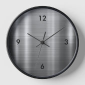 ブラッモダンシュ金属銀 壁時計 (正面)