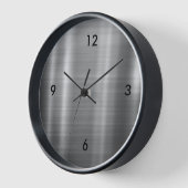 ブラッモダンシュ金属銀 壁時計 (傾斜)