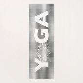 ブラッモダンシュ金銀灰色ハス花 ヨガマット (裏面)