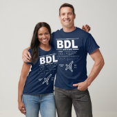 ブラッ国際的ドリー空港(BDL)Tシャツ Tシャツ (ユニセックス)
