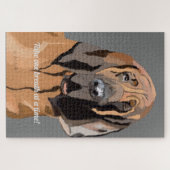 ブラッ最高のドハウンドスマイル一度に一息ずつ。 ジグソーパズル (横)