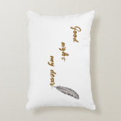 ブラッ王室のシュ装飾用クッション – グッドナイト アクセントクッション (正面(垂直))
