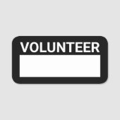 ブラッ空白のクボランティア名タグ 名札 (正面)