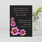 ブラッ素晴らしクアンドピンクレディーズ誕生日招待状 招待状 (スタンド正面)