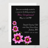 ブラッ素晴らしクアンドピンクレディーズ誕生日招待状 招待状 (正面/裏面)