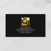 ブラッ素晴らしク·エレクトリカル·稲妻·電気技師 名刺 (裏面)