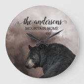 ブラッ素朴クベアフォレストキャビンデコーモノグラム ラージ壁時計 (正面)