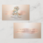 ブラッ素朴ズ花バラ金ゴールドブラシストロークベーカリー 名刺 (正面/裏面)