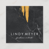 ブラッ芸術的シュフェイク金ゴールド |石板 スクエア名刺 (正面)