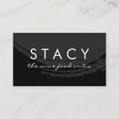 ブラッ芸術的シュブラックワイングラスはっきりした文字 名刺 (正面)