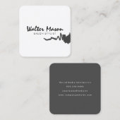 ブラッ芸術的シュ灰色 スクエア名刺 (正面/裏面)