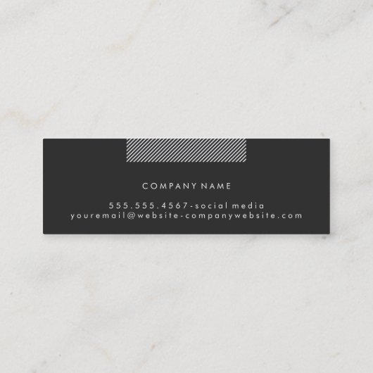 ブラッ芸術的シュ（黒） |アクセンストライプト スキニー名刺 (裏面)