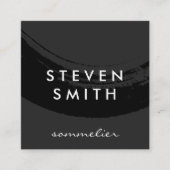 ブラッ芸術的シュ（黒） スクエア名刺 (正面)