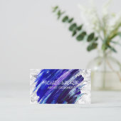 ブラッ芸術的ド絵を描 |大理石背景 名刺 (スタンド正面)