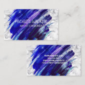 ブラッ芸術的ド絵を描 |大理石背景 名刺 (正面/裏面)