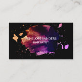 ブラッ表現シュ |黒の背景 名刺 (正面)