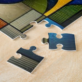 ブラッ鮮やかクインスパイア・ネガティブ宇宙金属美術 ジグソーパズル (側面)