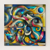 ブラッ鮮やかクインスパイア・ネガティブ宇宙金属美術 ジグソーパズル (横)