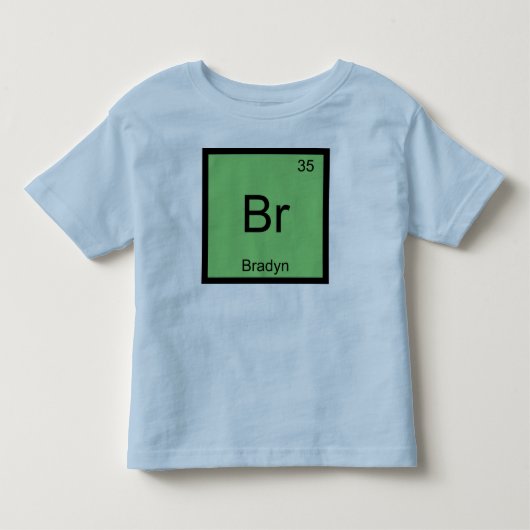 ブラディン 名前 化学 元素 周期表 トドラーTシャツ (正面)