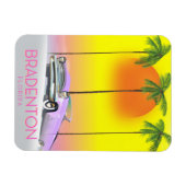 ブラデトンフロリクラシックダ車の旅行ポスター マグネット (横)