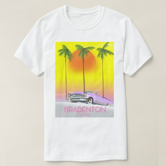 ブラデトンフロリクラシックダ車の旅行ポスター Tシャツ (デザイン正面)