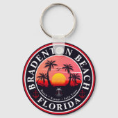 ブラデトンフロリダレトロサンセットパームツリーズ1960s キーホルダー (正面)