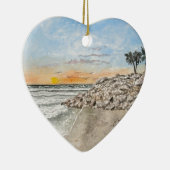 ブラデントンビーチフロリダサンセット セラミックオーナメント (右)
