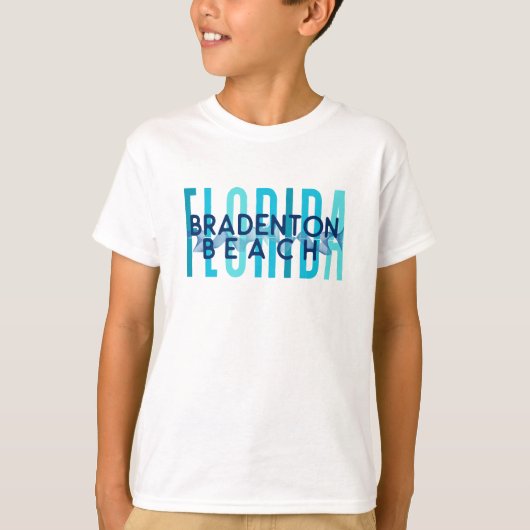 ブラデントンビーチフロリダ州(海波) Tシャツ (正面)