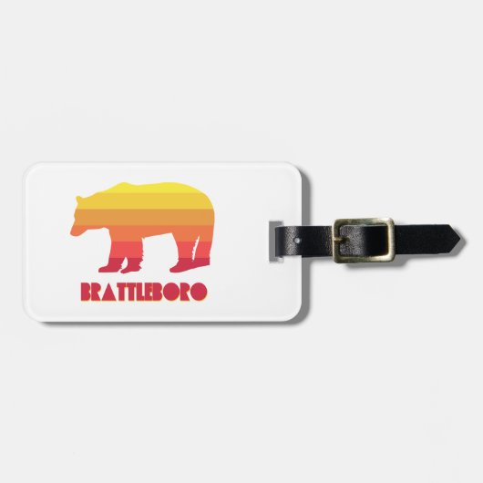 ブラトルボロバーモントレインボーベア ラゲッジタグ (正面横)