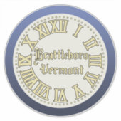 ブラトレボロ、バーモントのメイン通り時計シール シール (正面)