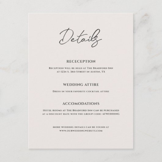 ブラドモダンフ結婚ォード エンクロージャーカード (正面)