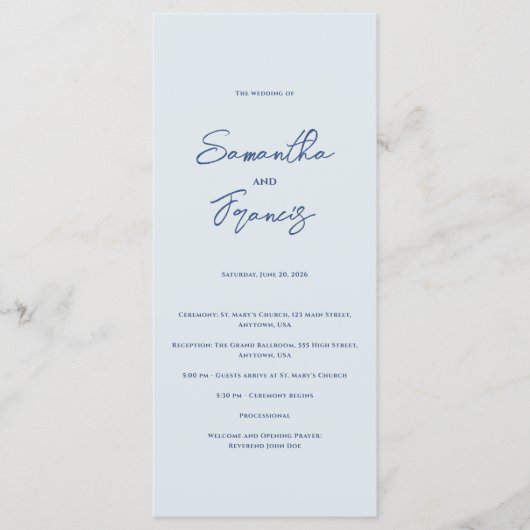 ブラドモダンフ結婚ォード プログラム (正面)