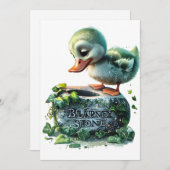 ブラニーキスをするストーンのリアリスティック 招待状 (正面/裏面)