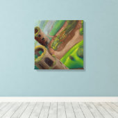 ブラニーキスをするストーンの後 キャンバスプリント (インサイチュ (ウッドフロア))