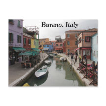 ブラノアイランドイタリア運河とカラフル建物