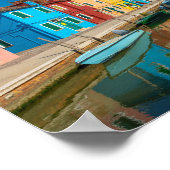 ブラノイタリアカラフルハウスオンカナル ポスター (角)