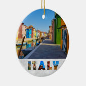 ブラノイタリカラフルアイタリアンハウスオンカナル セラミックオーナメント (右)